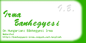 irma banhegyesi business card